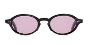 Ottica Mondello Roma - Cutler and Gross - CGSN-GR13-49-01 - GR13 - BLACK HORN - Acetate - shape Oval - Black - EYEWEAR - SUNGLASSES - Unisex,Uomo,Donna,Women,Men - lens purple - Made In Italy