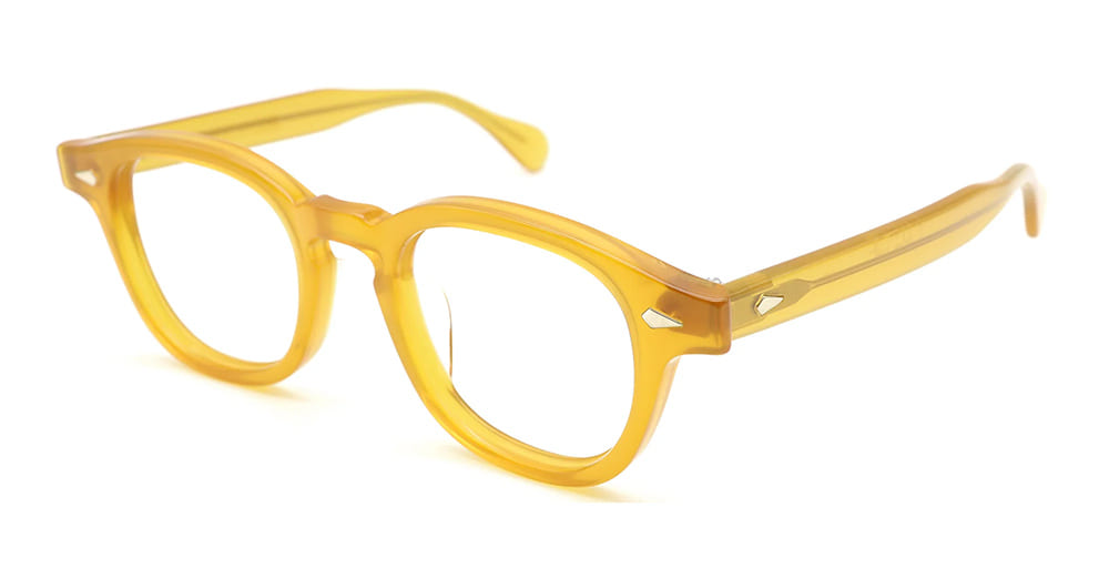 Ottica Mondello Roma - Julius Tart - JTPL-101S - AR 44X24 - VINTAGE YELLOW RX - Acetate - shape Panto - yellow - EYEWEAR - EYEGLASSES - Unisex,Uomo,Donna,Women,Men - lens Clear - Made In Japan