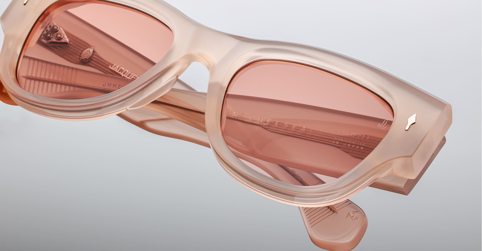 Ottica Mondello Roma - Jacques Marie Mage - JMMEH-15U - CHELSEA - PINK QUARTZ - Acetate - shape Round - pink - EYEWEAR - SUNGLASSES - Donna,Women - lens Gradient pink - Made In Japan