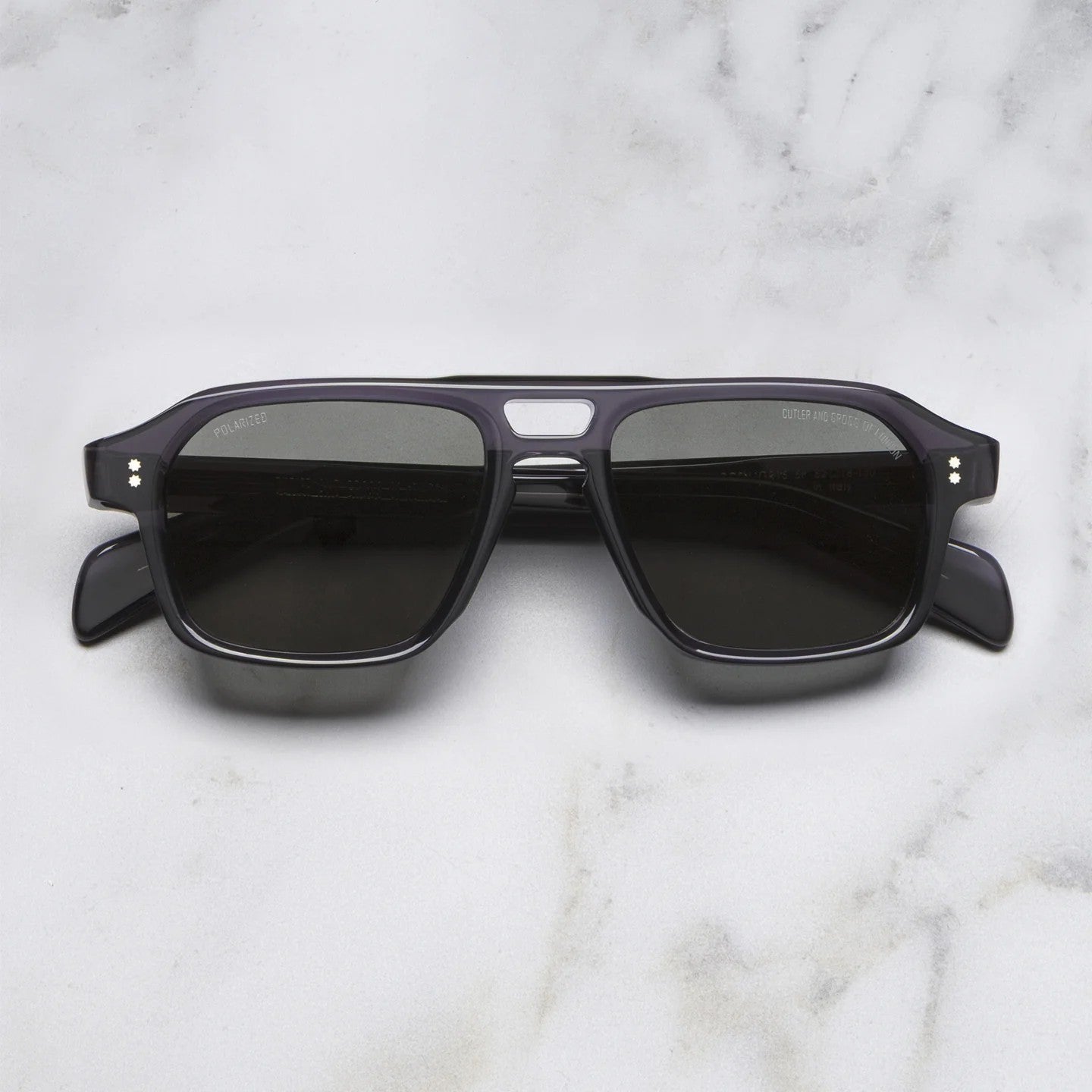Ottica Mondello Roma - Cutler and Gross - CGSN-GR15-52-SP - GR15 - DARK GREY / POLARIZED - Acetate - shape Navigator - grey - EYEWEAR - SUNGLASSES - Uomo,Men - lens Grey - Made In Italy