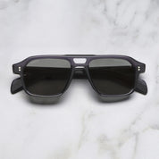 Ottica Mondello Roma - Cutler and Gross - CGSN-GR15-52-SP - GR15 - DARK GREY / POLARIZED - Acetate - shape Navigator - grey - EYEWEAR - SUNGLASSES - Uomo,Men - lens Grey - Made In Italy