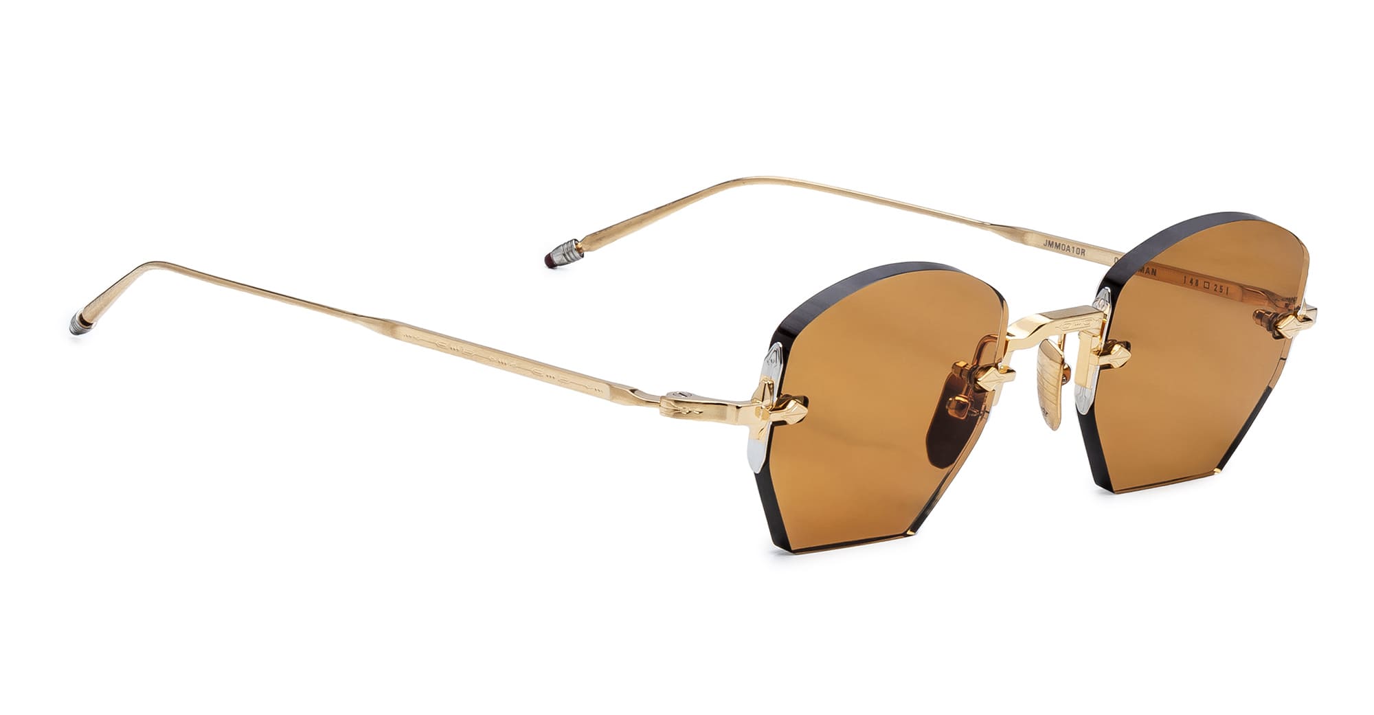 Ottica Mondello Roma - Jacques Marie Mage - JMMOA-10R - OATMAN - SUNTAN - Titanio - Forma esagonale - Oro - OCCHIALI DA VISTA - OCCHIALI DA SOLE - Unisex, Uomo, Donna - Lenti arancioni - Prodotto in Giappone