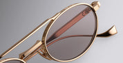 Ottica Mondello Roma - Cutler and Gross - CGST-1427-51-03 - LADBROKE 1427 - PINK GOLD - Titanium - shape Oval - rose gold - EYEWEAR - SUNGLASSES - Unisex,Uomo,Donna,Women,Men - lens Grey - Made In Japan