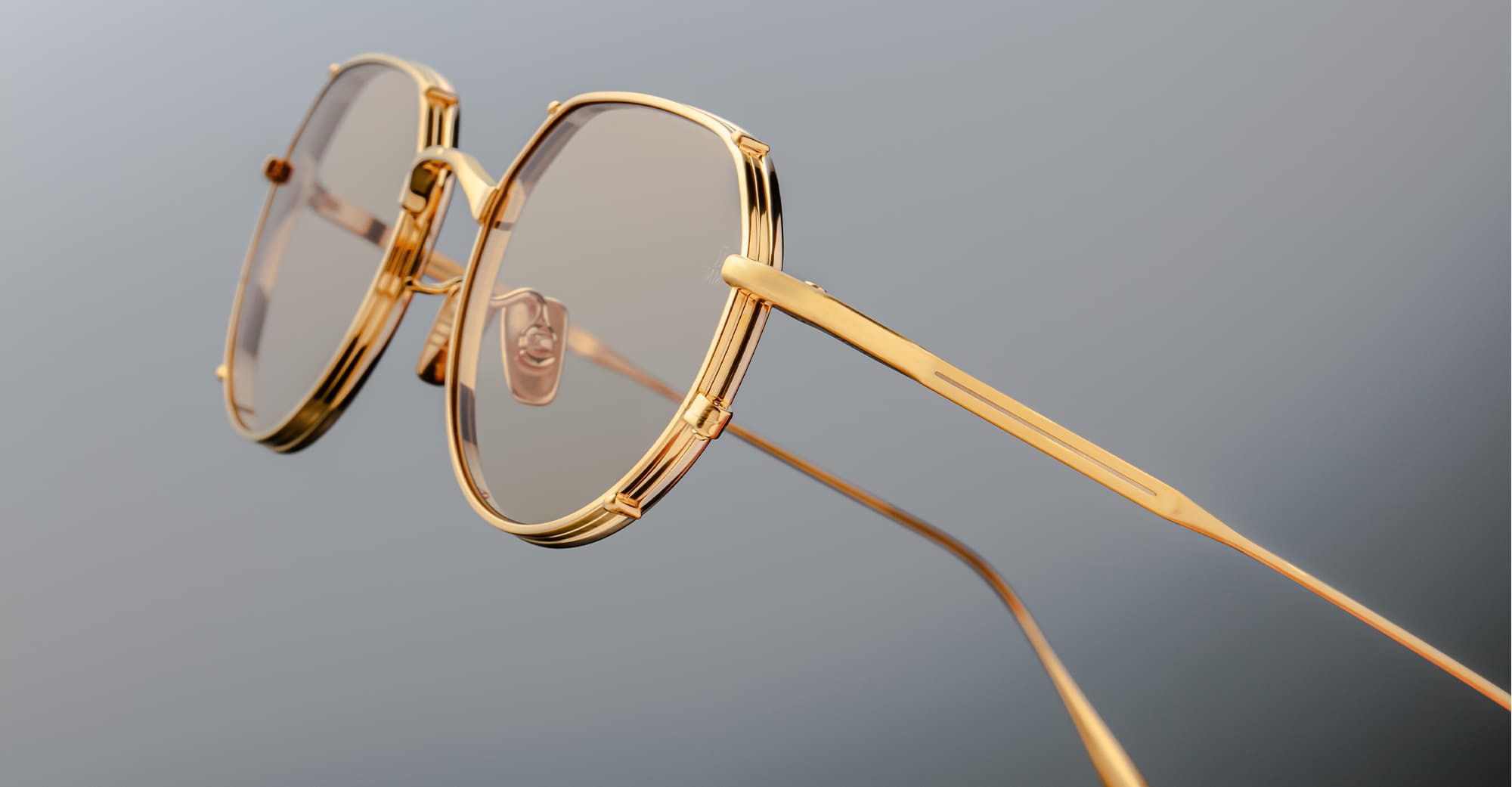 Ottica Mondello Roma - Jacques Marie Mage - JMMTN-120 - HARTANA - DORSET - beta titanium - shape Round - Gold - EYEWEAR - EYEGLASSES - Unisex,Uomo,Donna,Women,Men - lens yellow - Made In Japan