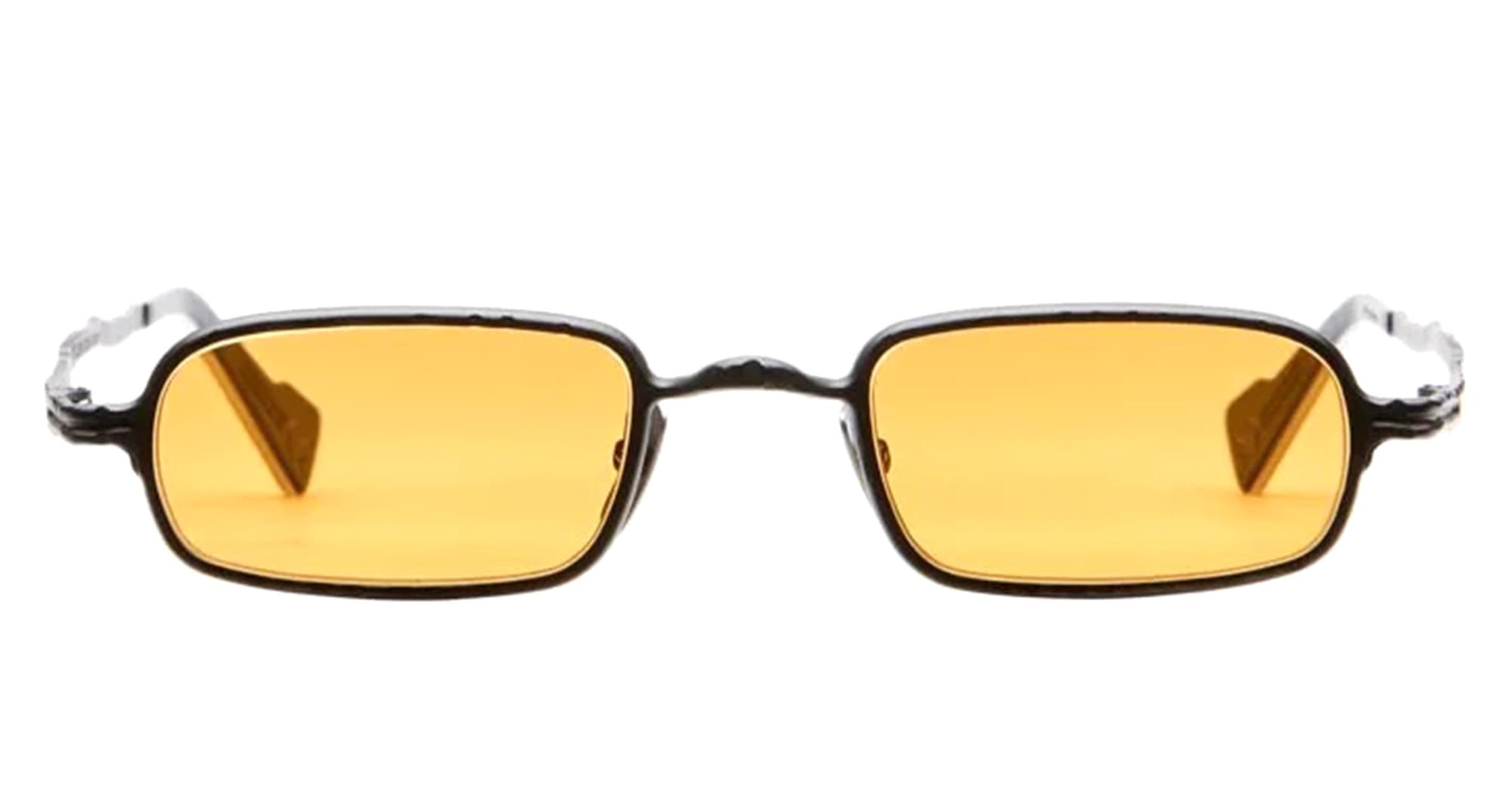 Ottica Mondello Roma - Kuboraum - KRSZ18BMS00000YL - MASK Z18 BMS - MATTE BLACK - metal, acetate - shape Rectangular - Black - EYEWEAR - SUNGLASSES - Unisex,Uomo,Donna,Women,Men - lens orange - Made In Italy