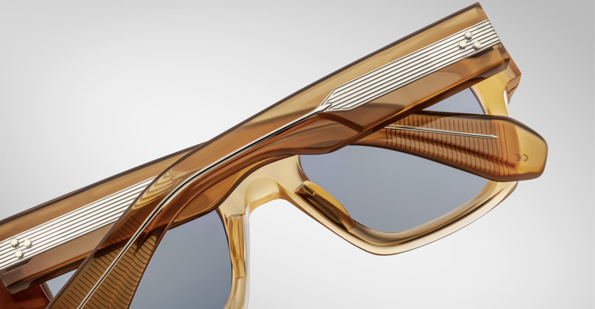 Ottica Mondello Roma - Jacques Marie Mage - JMMEZ-14K - ENZO - SAFFRON - Acetate - shape Squared - brown - EYEWEAR - SUNGLASSES - Uomo,Men - lens Grey - Made In Japan
