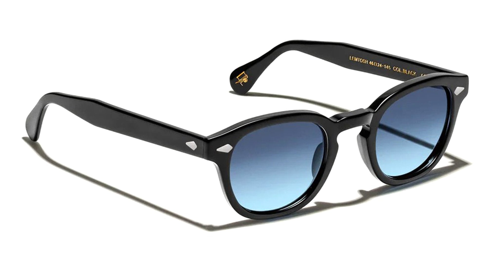  CUSTOM CELEBRITY BLUE LENS - Acetate - shape Classic - Black - EYEWEAR - SUNGLASSES - Unisex,Uomo,Donna,Women,Men - lens Gradient blue - Made In China