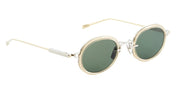 Ottica Mondello Roma - Sato - Acamar-II-P-LG-1 - ACAMAR II - Platinum / lunar gold - Titanium - shape Oval - silver, gold - EYEWEAR - SUNGLASSES - Unisex,Uomo,Donna,Women,Men - lens Green - Made In Japan