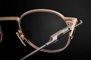 Ottica Mondello Roma - DITA - DTX205-A-03 - LINEAGE.68 - WHITE GOLD / ANTIQUE SILVER RX - Titanium - shape Round - gold, silver - EYEWEAR - EYEGLASSES - Unisex,Uomo,Donna,Women,Men - lens Clear - Made In Japan