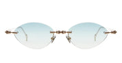 Ottica Mondello Roma - Kuboraum - KRSH65PG0000004K - MASK H65 PG - ROSE GOLD - Metal - shape Oval - rose gold - EYEWEAR - SUNGLASSES - Unisex,Uomo,Donna,Women,Men - lens Gradient green - Made In Italy