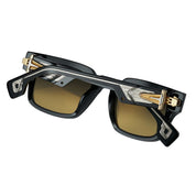Ottica Mondello Roma - T HENRI - ELAB - ELVA - SHADOW II - Acetate - shape Squared - Black - EYEWEAR - SUNGLASSES - Unisex,Uomo,Donna,Women,Men - lens gradient yellow - Made In Japan