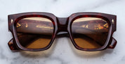 Ottica Mondello Roma - Jacques Marie Mage - JMMEZ-10Y5 - DECADE COLLECTION: ENZO - BRECCIA - Acetate - shape Squared - Havana - EYEWEAR - SUNGLASSES - Uomo,Men - lens honey - Made In Japan