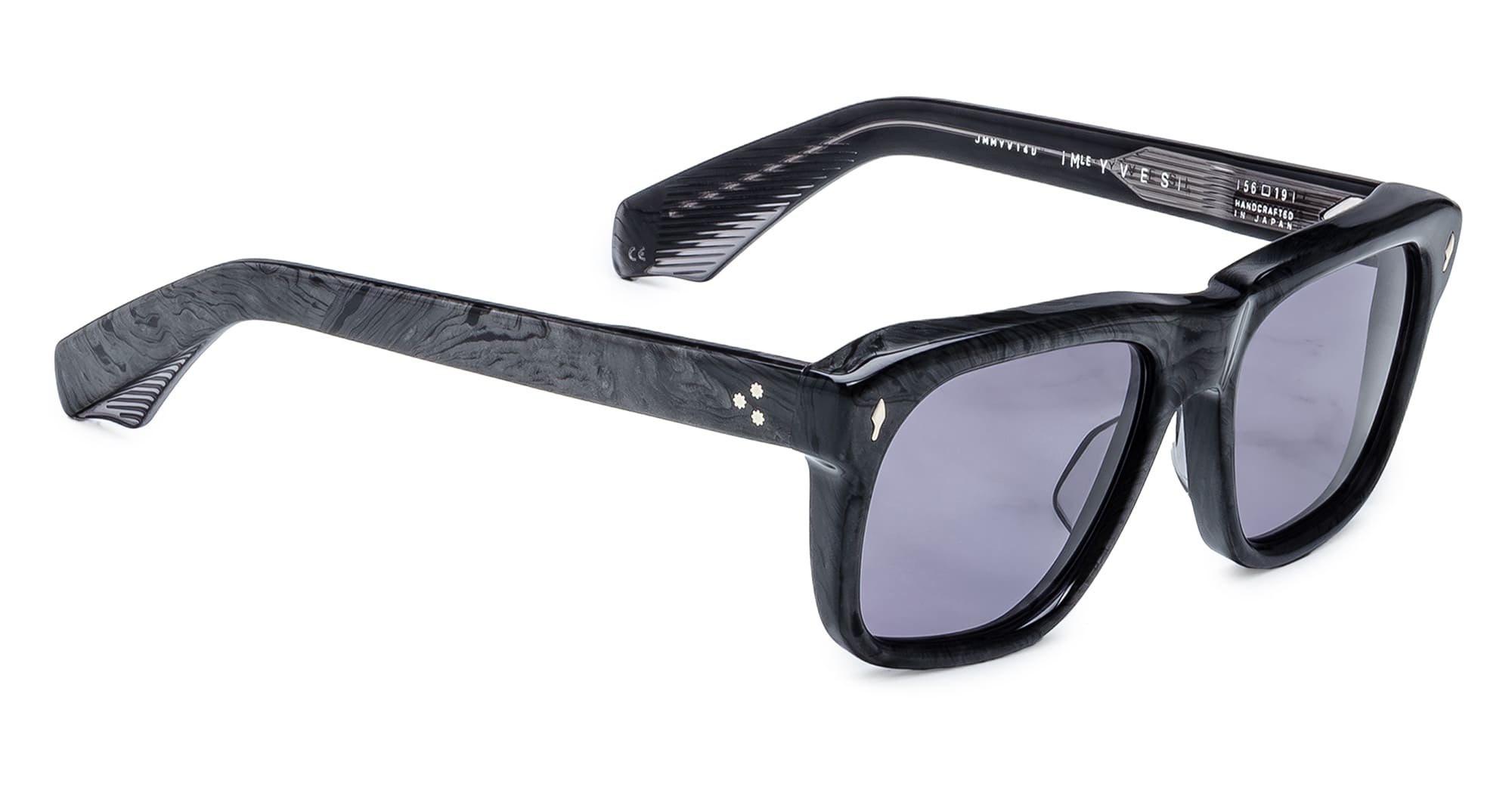 Ottica Mondello Roma - Jacques Marie Mage - JMMYV-14U - YVES - EBONY - Acetate - shape Squared - Black - EYEWEAR - SUNGLASSES - Unisex,Uomo,Donna,Women,Men - lens Grey - Made In Japan