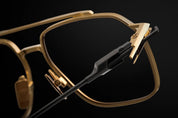 Ottica Mondello Roma - DITA - DTX207-A-01 - LINEAGE.99 - YELLOW GOLD / ANTQUE SILVER RX - Titanium - shape Navigator - yellow gold - EYEWEAR - EYEGLASSES - Unisex,Uomo,Donna,Women,Men - lens Clear - Made In Japan