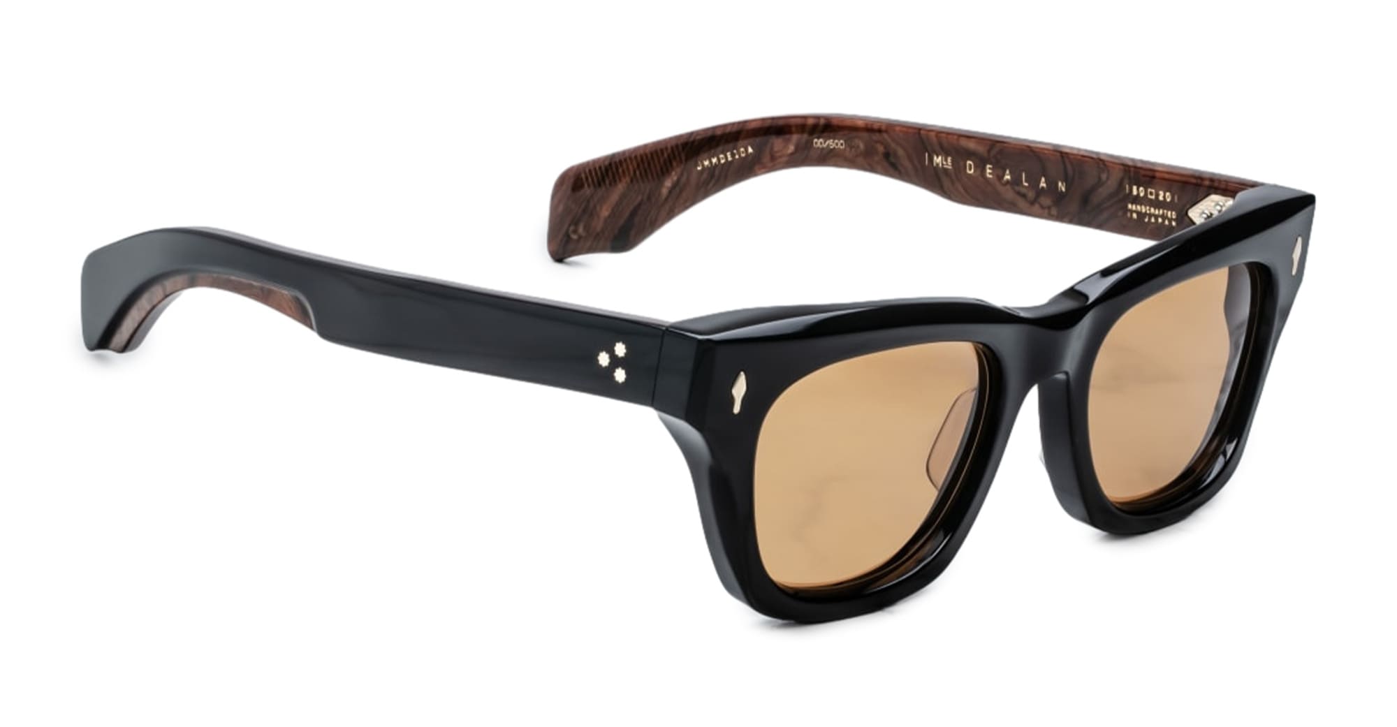 Ottica Mondello Roma - Jacques Marie Mage - JMMDE-10A - DEALAN - NOIR X - Acetate - shape Squared - Black - EYEWEAR - SUNGLASSES - Uomo,Men - lens orange - Made In Japan