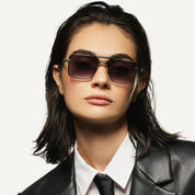 Ottica Mondello Roma - T HENRI - GMP - GTB - PULSAR - Titanium - shape Navigator - Black, gold - EYEWEAR - SUNGLASSES - Unisex,Uomo,Donna,Women,Men - lens Gradient grey - Made In Japan
