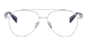 Ottica Mondello Roma - Balmain - BPX-186B-57 - BRIGADE-VII - CRYSTAL GREY / SILVER RX - titanium, acetate - shape Aviator - grey - EYEWEAR - EYEGLASSES - Unisex,Uomo,Donna,Women,Men - lens Clear - Made In Japan