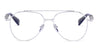 Ottica Mondello Roma - Balmain - BPX-186B-57 - BRIGADE-VII - CRYSTAL GREY / SILVER RX - titanium, acetate - shape Aviator - grey - EYEWEAR - EYEGLASSES - Unisex,Uomo,Donna,Women,Men - lens Clear - Made In Japan