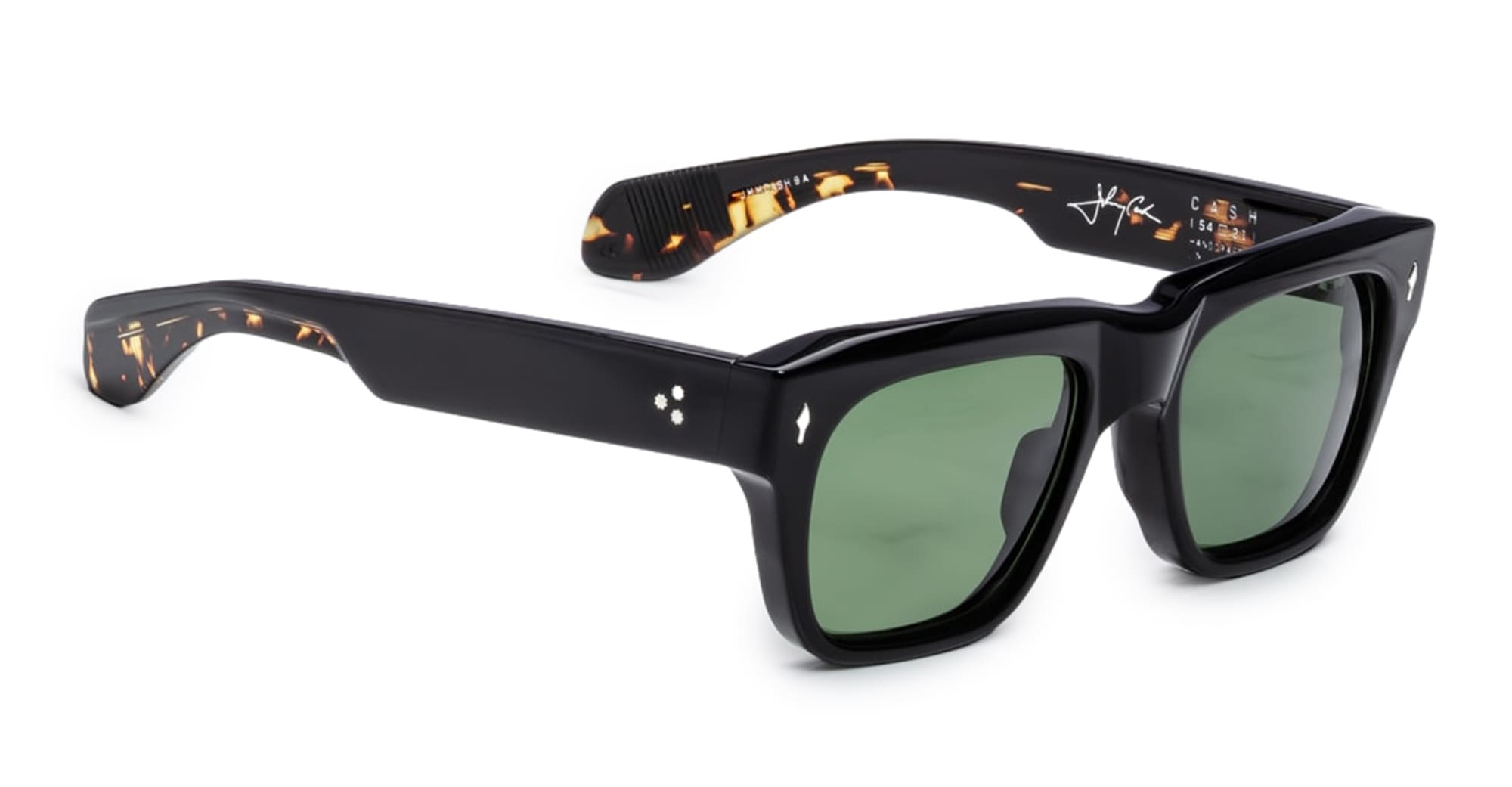 Ottica Mondello Roma - Jacques Marie Mage - JMMCASH-9A - JOHNNY CASH BY JMM: CASH - NOIR 9 - Acetate - shape  - Black - EYEWEAR - SUNGLASSES - Uomo,Men - lens  - Made In Japan