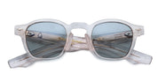 Ottica Mondello Roma - Jacques Marie Mage - JMMZP-5E - ZEPHIRIN - CAMEO - Acetate - shape Squared - transparent pink - EYEWEAR - SUNGLASSES - Unisex,Uomo,Donna,Women,Men - lens Blue - Made In Japan