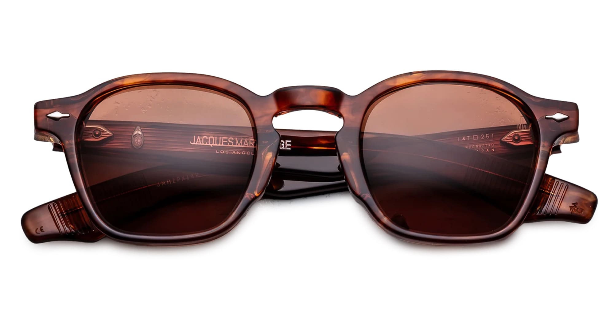 Ottica Mondello Roma - Jacques Marie Mage - JMMZPX-18P - ZEPHIRIN 47 - BOURBON - Acetate - shape Squared - brown - EYEWEAR - SUNGLASSES - Uomo,Men - lens Brown - Made In Japan