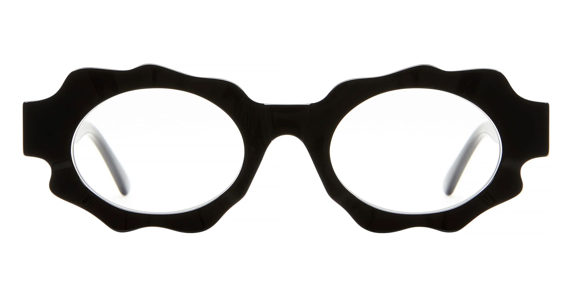 Ottica Mondello Roma - Kuboraum - KRO0G7BS000000OP - MASK G7 - BLACK SHINE RX - Acetate - shape Oval - Black - EYEWEAR - EYEGLASSES - Donna,Women - lens Clear - Made In Italy