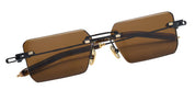 Ottica Mondello Roma - T HENRI - EMC - EVIJA - TRAVERSE - Titanium - shape Rectangular - Black - EYEWEAR - SUNGLASSES - Unisex,Uomo,Donna,Women,Men - lens Brown - Made In Japan