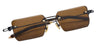 Ottica Mondello Roma - T HENRI - EMC - EVIJA - TRAVERSE - Titanium - shape Rectangular - Black - EYEWEAR - SUNGLASSES - Unisex,Uomo,Donna,Women,Men - lens Brown - Made In Japan