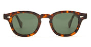 Ottica Mondello Roma - Julius Tart - JTPL-103C-2B-G-15 - AR 48X24 - TORTOISE / DARK GREEN LENS - Acetate - shape Panto - Tortoise - EYEWEAR - SUNGLASSES - Unisex,Uomo,Donna,Women,Men - lens Green - Made In Japan