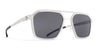 Ottica Mondello Roma - Mykita - 10087676 - MR003 AL2 - White Silver / Silver Darkgrey Lens - stainless steel - shape  - Silver - EYEWEAR - SUNGLASSES - Unisex,Uomo,Donna,Women,Men - lens  - Made In Germany