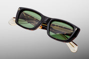 Ottica Mondello Roma - Jacques Marie Mage - JMMCO-18Q - CORNICHE - ETNA - Acetate - shape Rectangular - Tortoise - EYEWEAR - SUNGLASSES - Unisex,Uomo,Donna,Women,Men - lens Green - Made In Japan