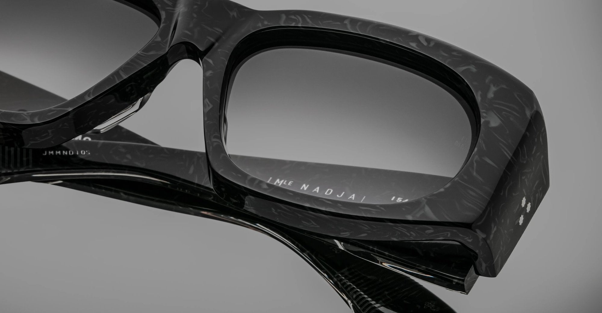 Ottica Mondello Roma - Jacques Marie Mage - JMMND-10S - NADJA - SLATE - Acetate - shape Oval - Black - EYEWEAR - SUNGLASSES - Donna,Women - lens Grey - Made In Japan