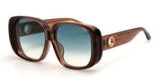 Ottica Mondello Roma - LINDA FARROW - LFL1529C4SUN - ASTRID - BROWN / AQUA - Acetate - shape Squared - brown - EYEWEAR - SUNGLASSES - Donna,Women - lens Gradient blue - Made In Japan