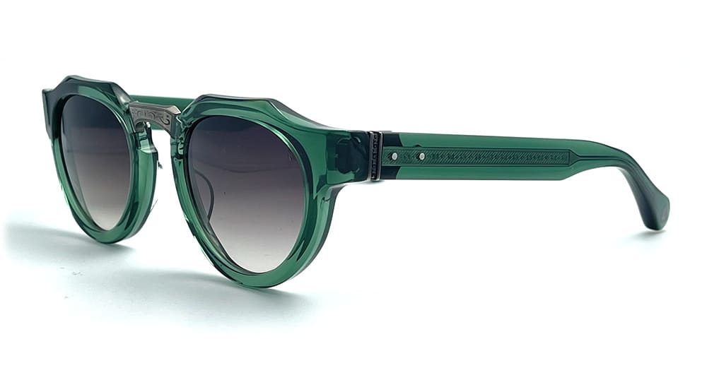 Ottica Mondello Roma - Matsuda - M1037.SG.BGN.49 - M1037 - BOTTLE GREEN - Acetate - shape Panto - bottle green - EYEWEAR - SUNGLASSES - Uomo,Men - lens Gradient grey - Made In Japan