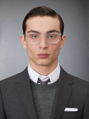 Ottica Mondello Roma - Thom Browne - UEO701A-G0003-000-51 - RECTANGULAR 51 - TRANSPARENT RX - Acetate, titanium - shape Rectangular - transparent - EYEWEAR - EYEGLASSES - Unisex,Uomo,Donna,Women,Men - lens Clear - Made In Japan