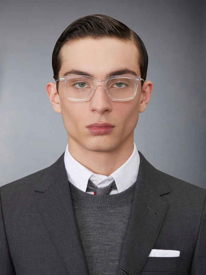 Ottica Mondello Roma - Thom Browne - UEO701A-G0003-000-51 - RECTANGULAR 51 - TRANSPARENT RX - Acetate, titanium - shape Rectangular - transparent - EYEWEAR - EYEGLASSES - Unisex,Uomo,Donna,Women,Men - lens Clear - Made In Japan