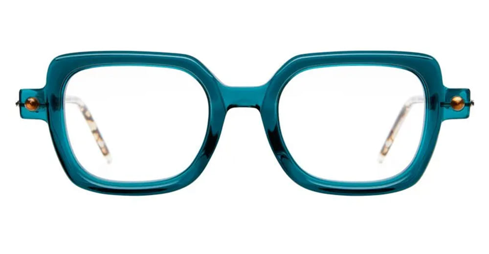 Ottica Mondello Roma - Kuboraum - KRO0P4RF000000OP - MASK P4 RF - RAINFOREST RX - Acetate - shape Squared - green - EYEWEAR - EYEGLASSES - Donna,Women - lens Clear - Made In Italy