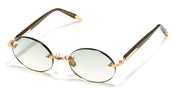 Ottica Mondello Roma - John Dalia - R05-C536 - R05 -  C536 18k Yellow Gold - stainless steel - shape Oval - Gold - EYEWEAR - SUNGLASSES - Unisex,Uomo,Donna,Women,Men - lens Gradient green - Made In France