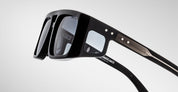 Ottica Mondello Roma - Jacques Marie Mage - JMMWS-10Y1 - DECADE COLLECTION: WINDSOR - DECADE - Acetate - shape Recangular - Black - EYEWEAR - SUNGLASSES - Uomo,Men - lens Gradient grey - Made In Japan