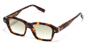 Ottica Mondello Roma - John Dalia - P08-C141 - PROJECT 08 - C141 - Classic Havana - Yellow Gold - Acetate - shape Squared - havana, gold - EYEWEAR - SUNGLASSES - Unisex,Uomo,Donna,Women,Men - lens Gradient green - Made In France