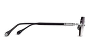 Ottica Mondello Roma - Matsuda - M5010.SG.BS-BLK.51 - M5010 - BRUSHED SILVER / BLACK - titanium, acetate - shape Rectangular - silver, black - EYEWEAR - SUNGLASSES - Unisex,Uomo,Donna,Women,Men - lens Gradient grey - Made In Japan