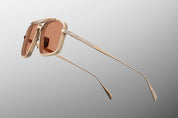 Ottica Mondello Roma - Jacques Marie Mage - JMMER-L4 - EARL - DARJEELING - Titanium - shape Navigator - Gold - EYEWEAR - SUNGLASSES - Unisex,Uomo,Donna,Women,Men - lens Brown - Made In Japan