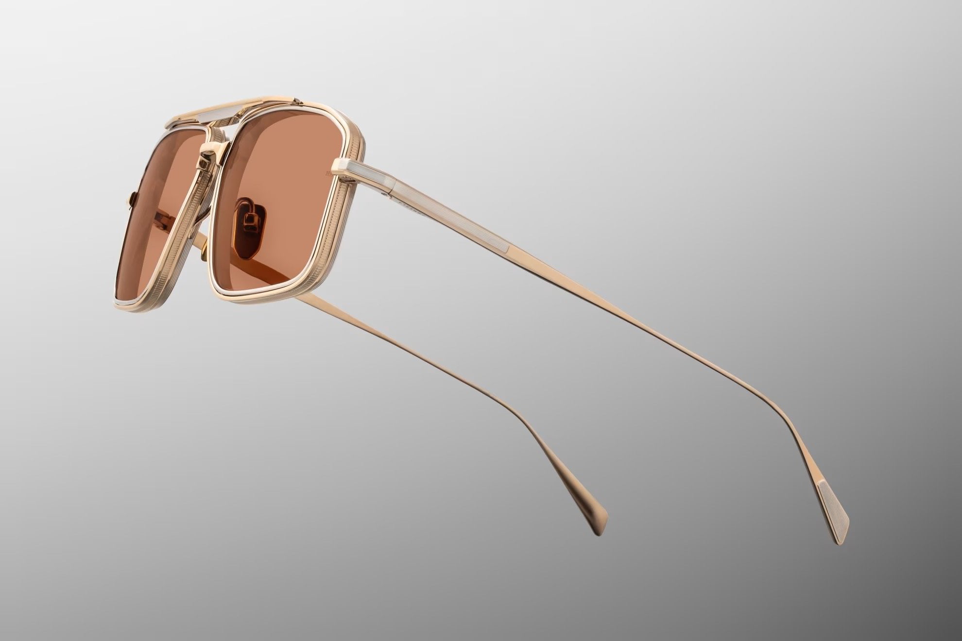 Ottica Mondello Roma - Jacques Marie Mage - JMMER-L4 - EARL - DARJEELING - Titanium - shape Navigator - Gold - EYEWEAR - SUNGLASSES - Unisex,Uomo,Donna,Women,Men - lens Brown - Made In Japan