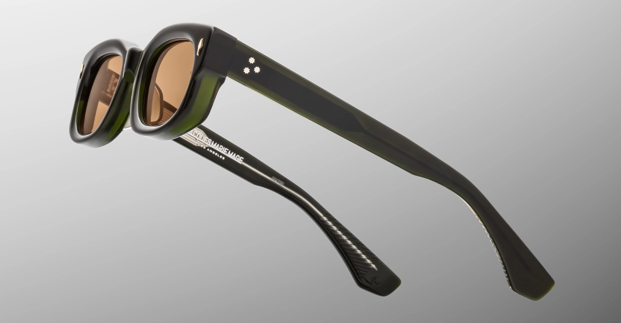Ottica Mondello Roma - Jacques Marie Mage - JMMWC-18L - WHISKEYCLONE - BORNEO - Acetate - shape Rectangular - green - EYEWEAR - SUNGLASSES - Unisex,Uomo,Donna,Women,Men - lens orange - Made In Japan