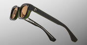 Ottica Mondello Roma - Jacques Marie Mage - JMMWC-18L - WHISKEYCLONE - BORNEO - Acetate - shape Rectangular - green - EYEWEAR - SUNGLASSES - Unisex,Uomo,Donna,Women,Men - lens orange - Made In Japan