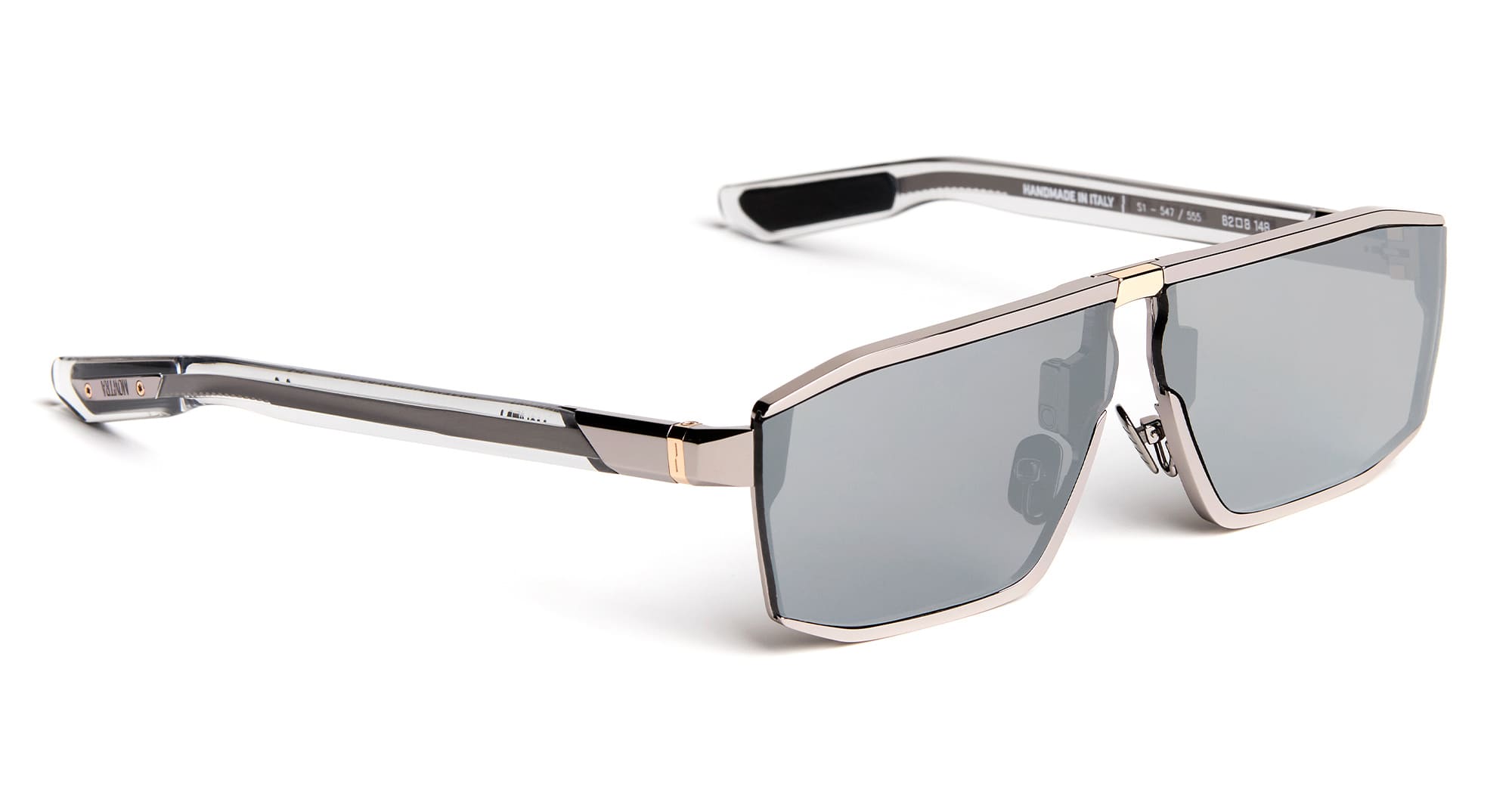  Silver Lens - Titanium - shape Mask - brown - EYEWEAR - SUNGLASSES - Uomo,Men - lens silver - Made In Italy