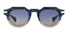 Ottica Mondello Roma - T HENRI - MCO-TI - M1 - PORT - Acetate - shape Panto - Black, Blue - EYEWEAR - SUNGLASSES - Unisex,Uomo,Donna,Women,Men - lens Gradient blue - Made In Japan