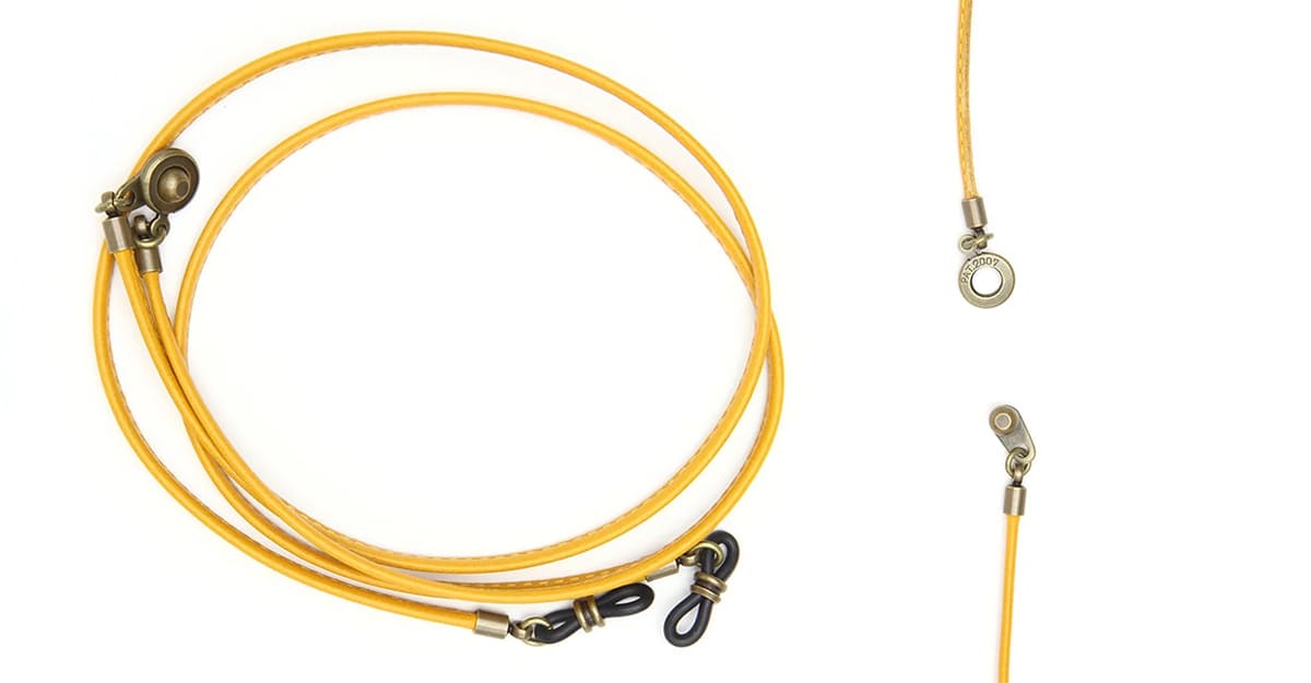 Leather detachable cord - yellow