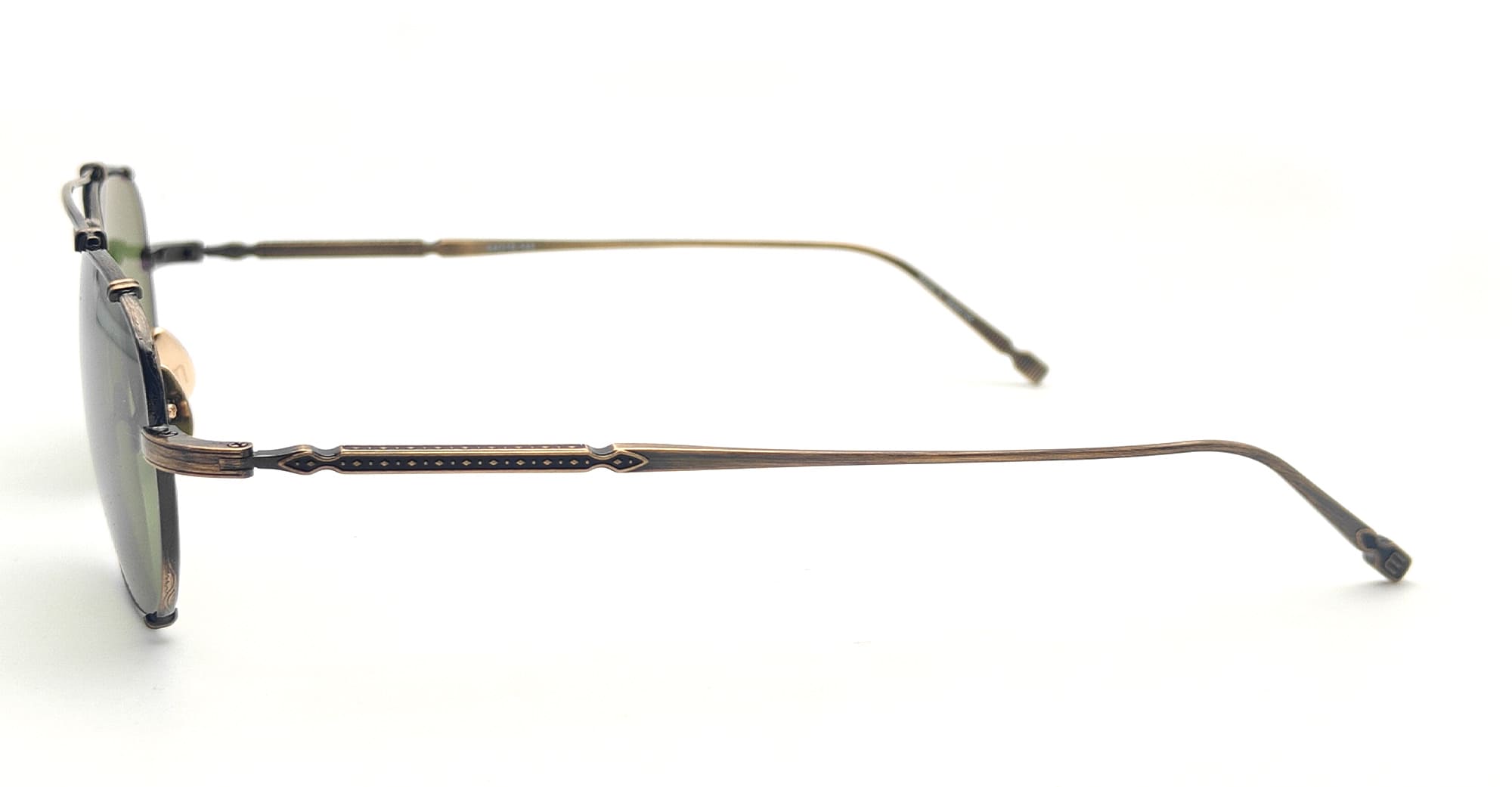 Ottica Mondello Roma - Matsuda - M3151.SG.AG.54 - M3151 - ANTIQUE GOLD / SAGE GREEN - Titanium - shape Navigator - antique gold - EYEWEAR - SUNGLASSES - Unisex,Uomo,Donna,Women,Men - lens Sage green - Made In Japan