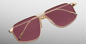 Ottica Mondello Roma - Jacques Marie Mage - JMMJG-22 - JAGGER - CHAMPAGNE - Titanium - shape Aviator - light gold - EYEWEAR - SUNGLASSES - Uomo,Men - lens burgundy - Made In Japan
